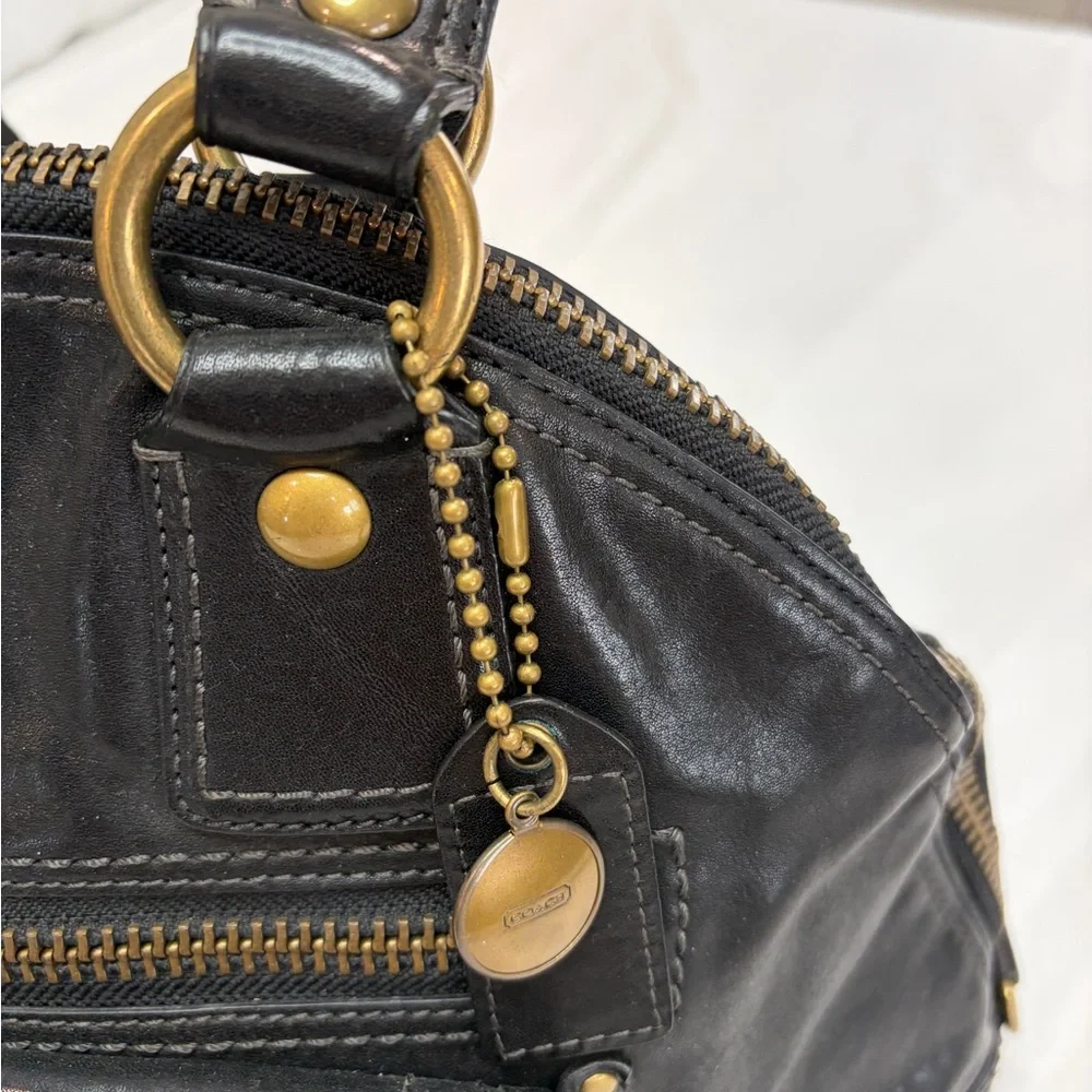 Coach Black Legacy Luci Dome Satchel with Brass Hardware 11649 - Picture 3 of 11